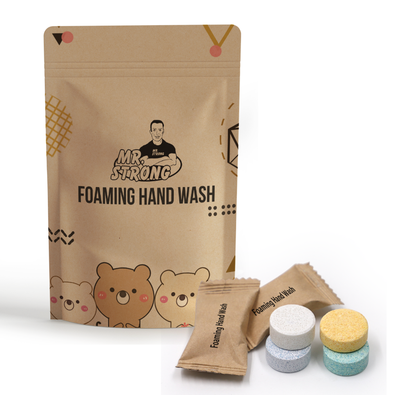 Foaming hand wash tablets