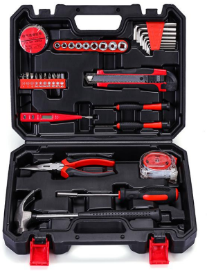 Home Repair Tools Sets Tool Kits with Plastic Toolbox