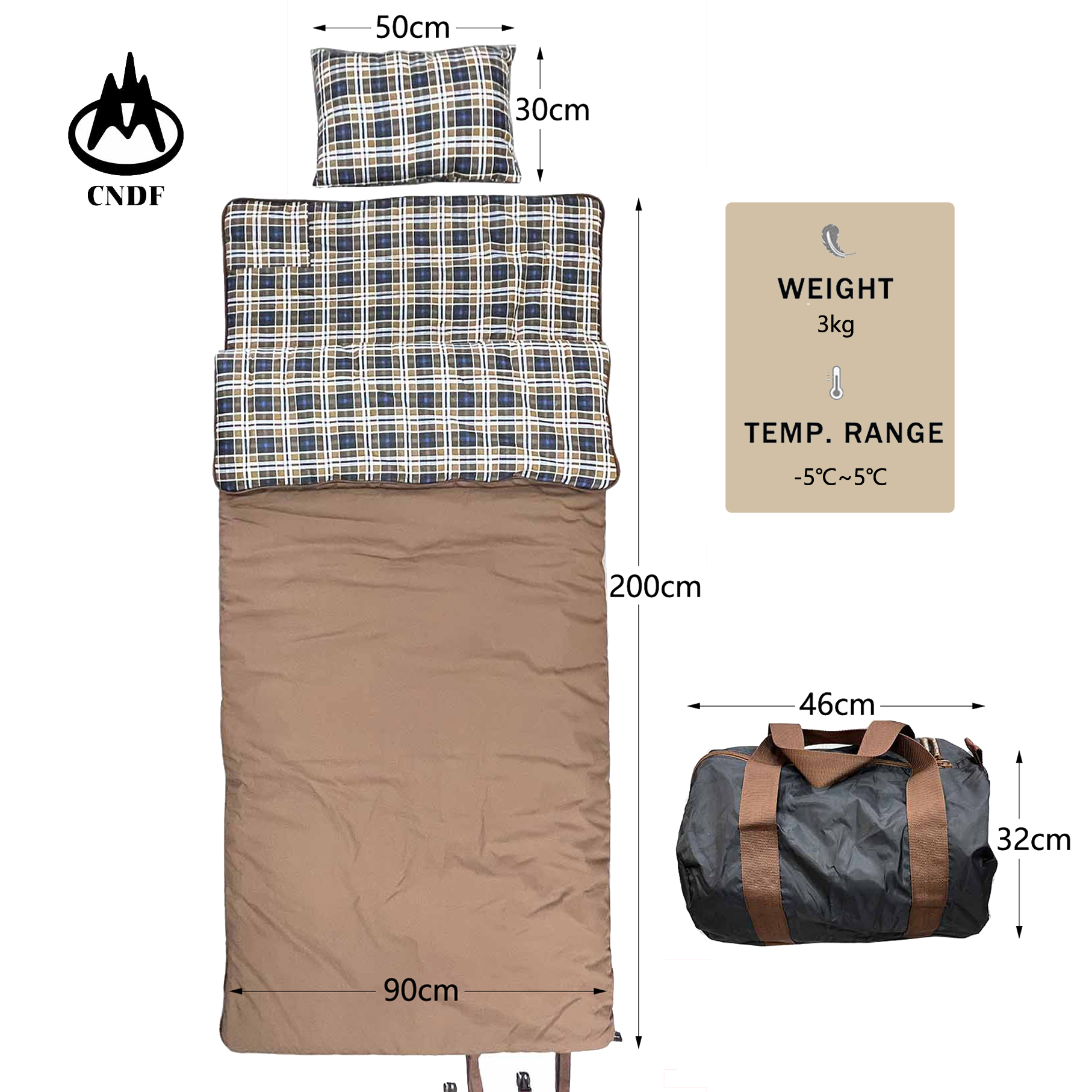 0 degree Cotton sleep bag Flannel Sleeping Bag with pillow warm for cold winter outdoor camping