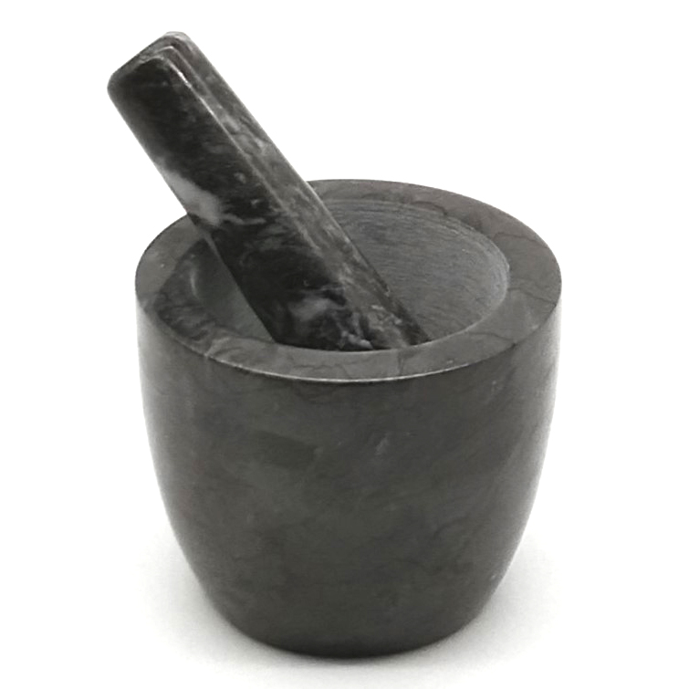 Kitchen Tool Black Marble Mortar And Pestle Polished