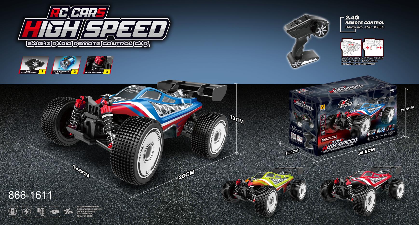 1:16 High Speed Racer With Brushed Motor 390