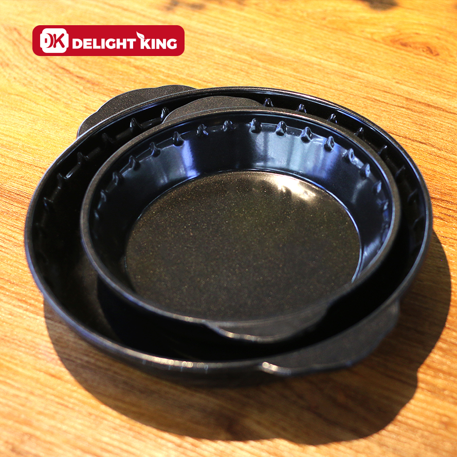 Oven use borosilicate glass bakeware with organic silicone coating glass pie pans set with handle