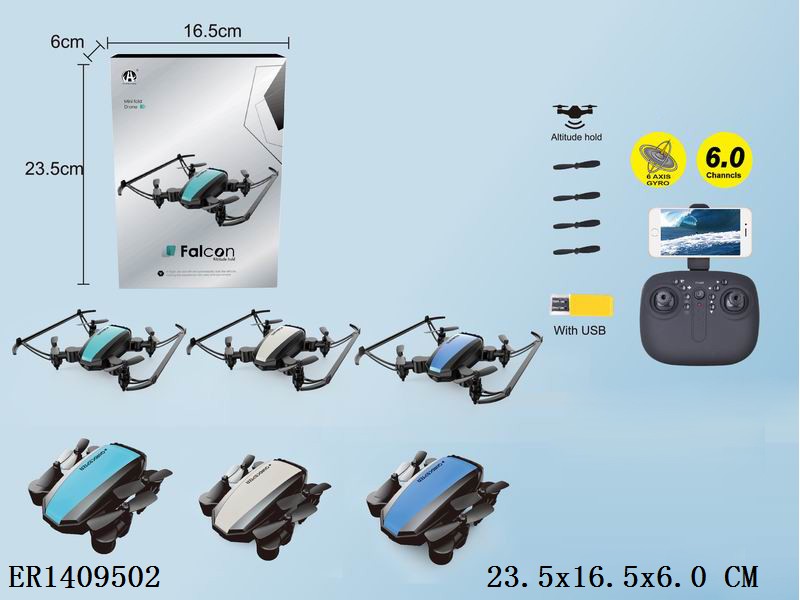 four-axis R/C air vehicle with altitude hold function USB 0.3mp WIFI webcam 3colors