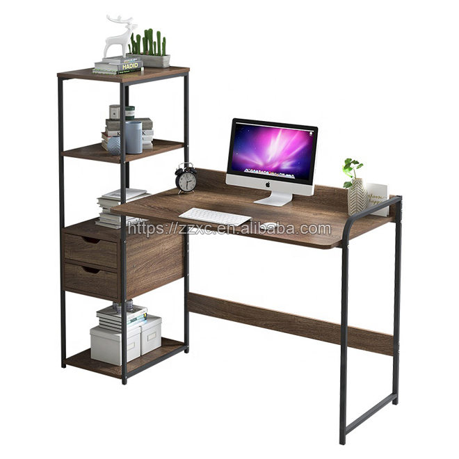 Computer desk with book shelves
