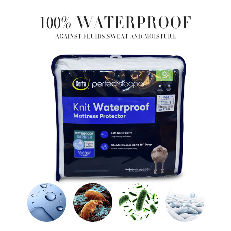 double jacquard knit waterproof mattress protector