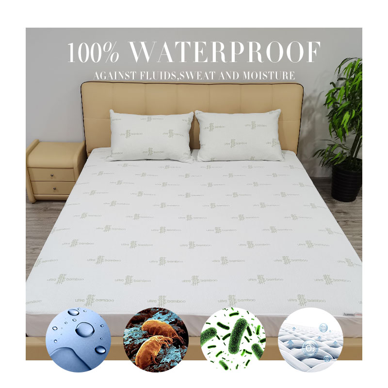bamboo double jacquard knit waterproof mattress protector