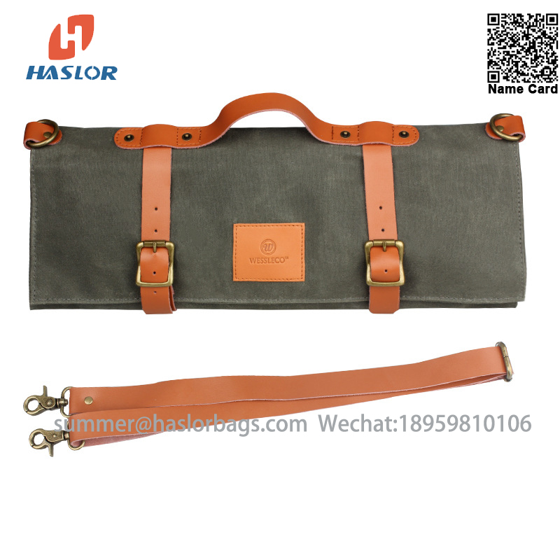 001# Chef storage bag Canvas portable western food chef knife kit