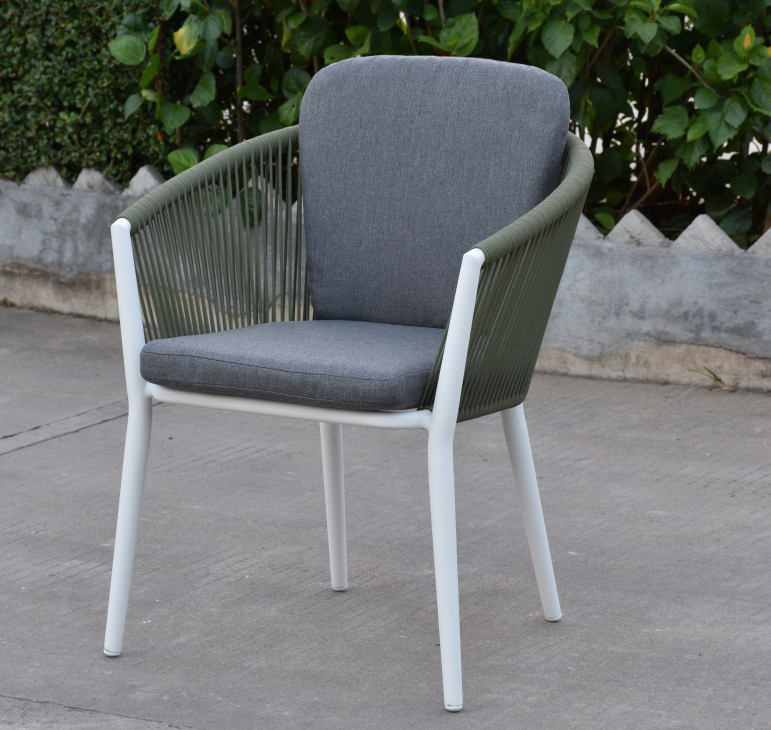 Alum. rope dining chair