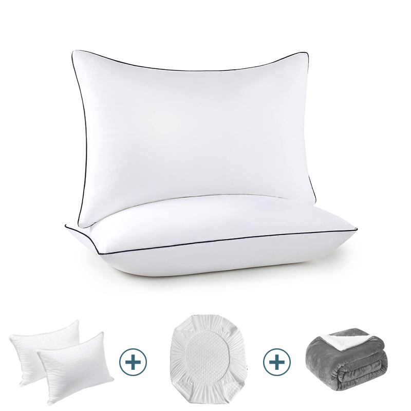 233TC Cotton Plain white polyester pillows