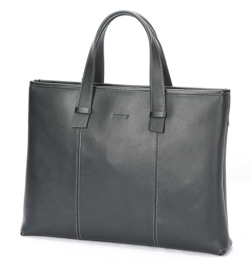 Textured business leather computer bag