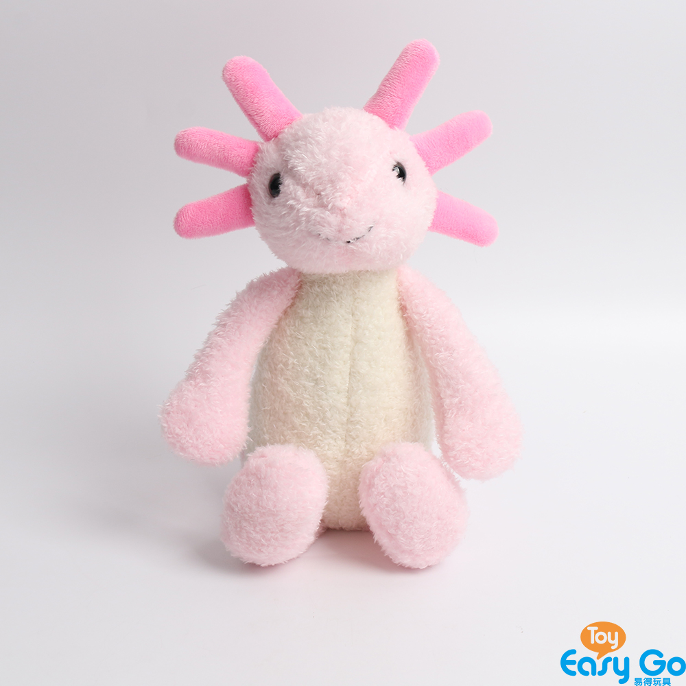 Pearl velet fabric soft plush toy stuffed axolotl