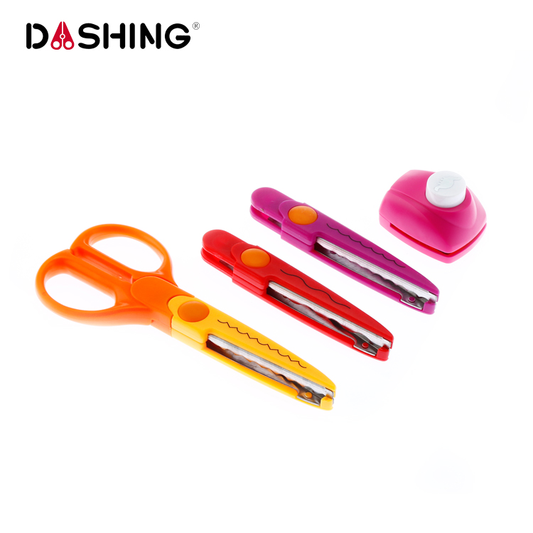 Zigzag Scissors Craft Set Tools ABS Safety Children School Student