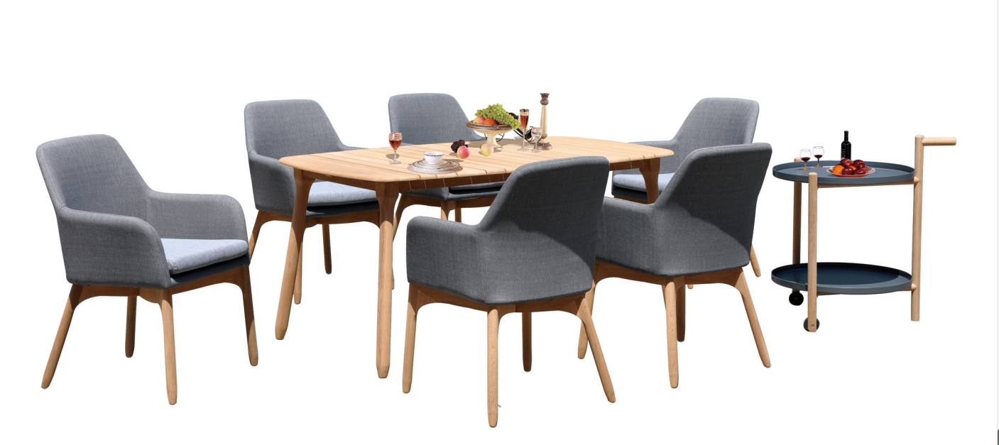 Domino Dining Set with FSC teak