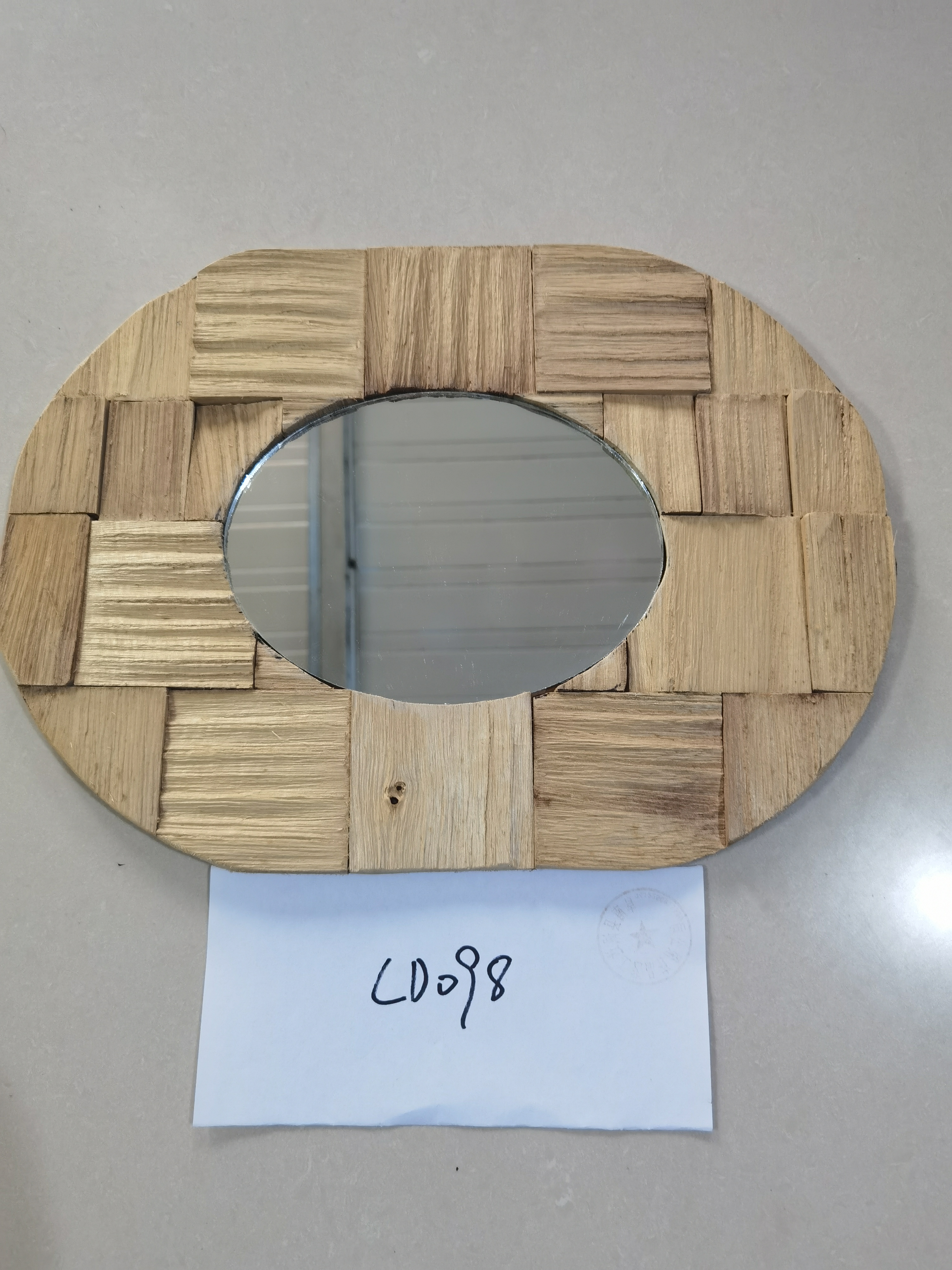 High Quality Bamboo Woven Handicrafts Round Handmade Retro Wall Mirror