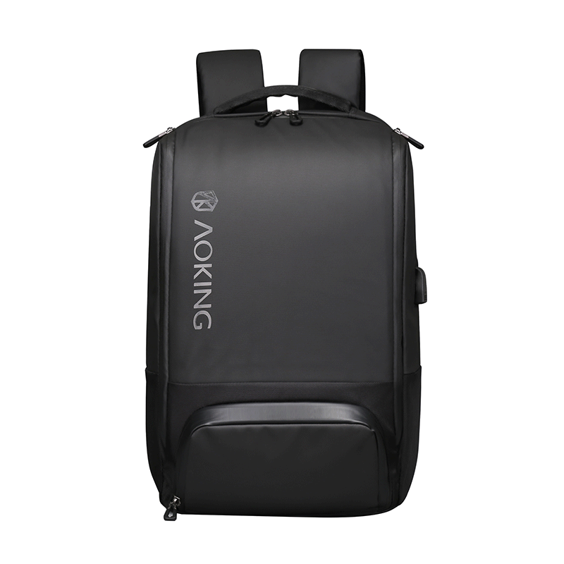Aoking BSI certified black waterproof men's shoulders bag business laptop backpack