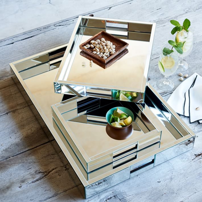Mirrored tray