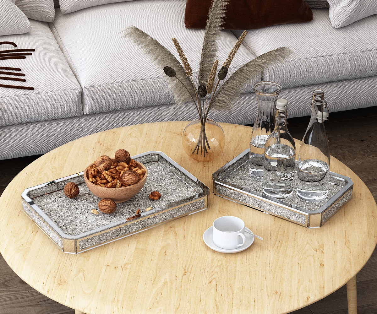 Mirrored tray