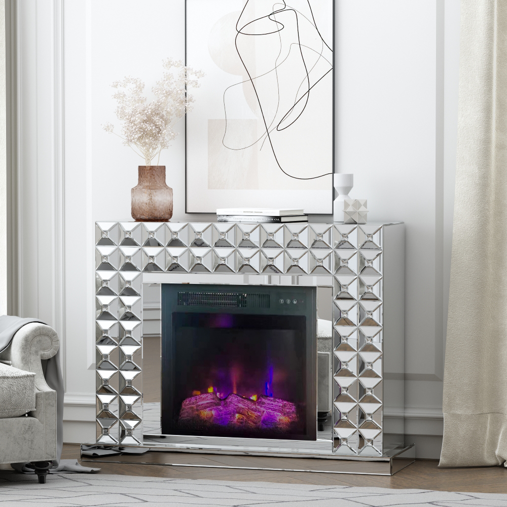 Mirrored Fireplace