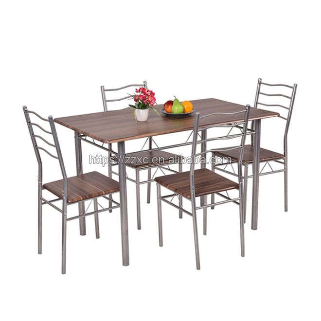 Modern Cheap 5 Piece Dining Table Set With 4 Chairs