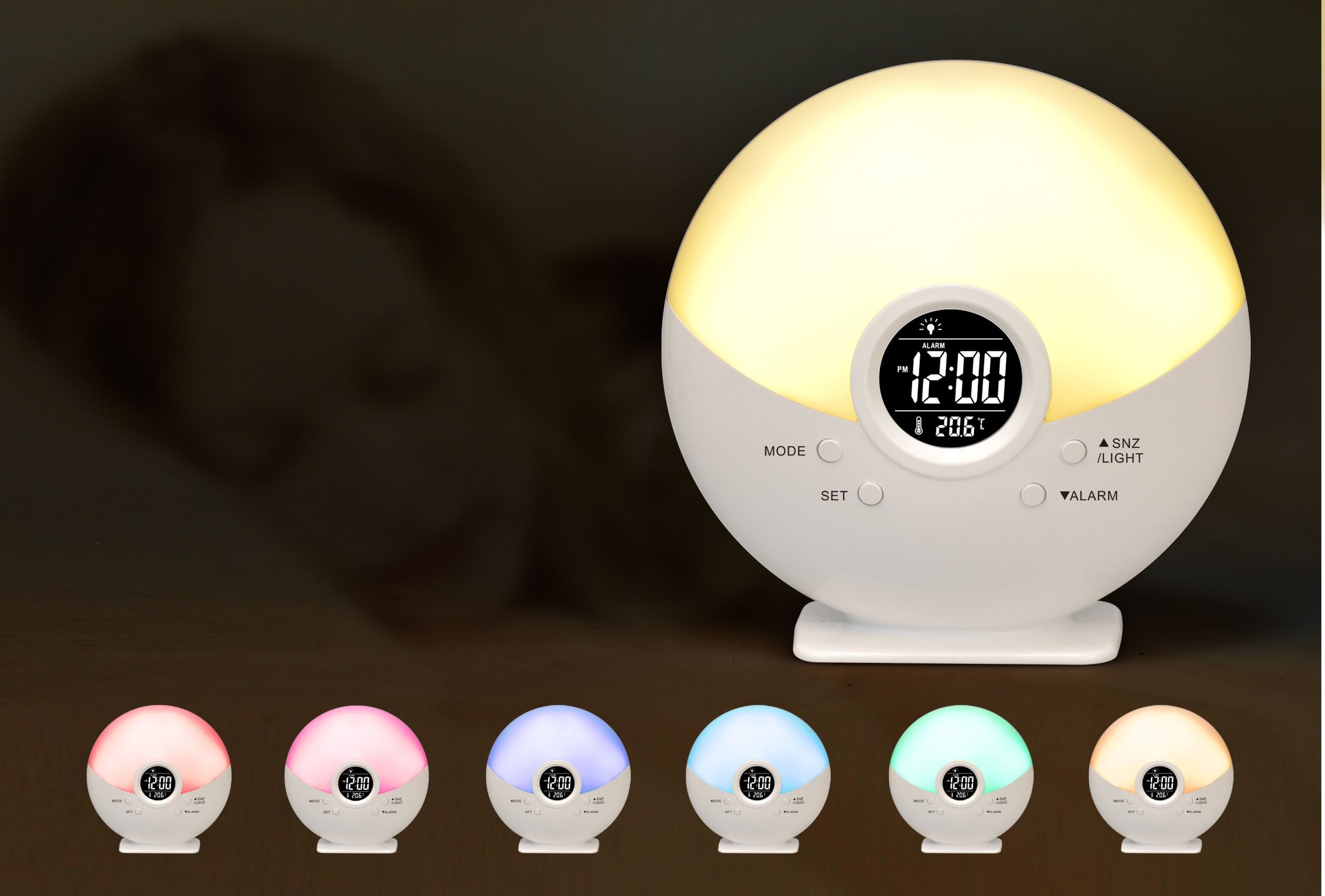 wakeup alarm clock,sunrise clock