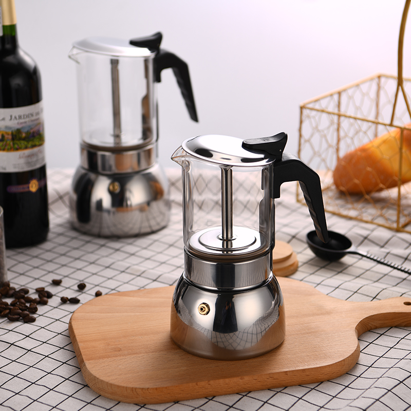 Moka pot, stainless steel espresso maker