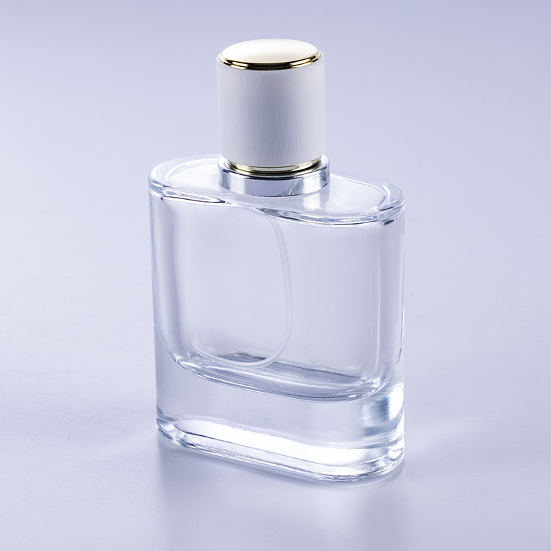 60ml luxury custom round empty clear fragrance thick bottom crimp neck empty glass perfume bottle
