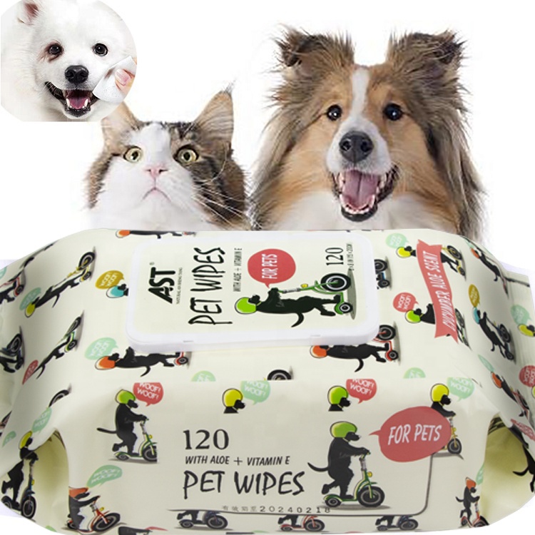 LYNN Customized 10-200sheets of pet wipes,ears,paws,eyes,nose,mouth ,teeth cleaning dogs wipes