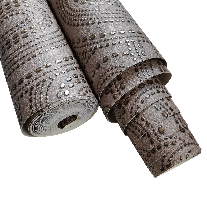 1.06m Deep Embossed Wallpaper by TOPLI - Textured Damascus wallpaper for Living Room
