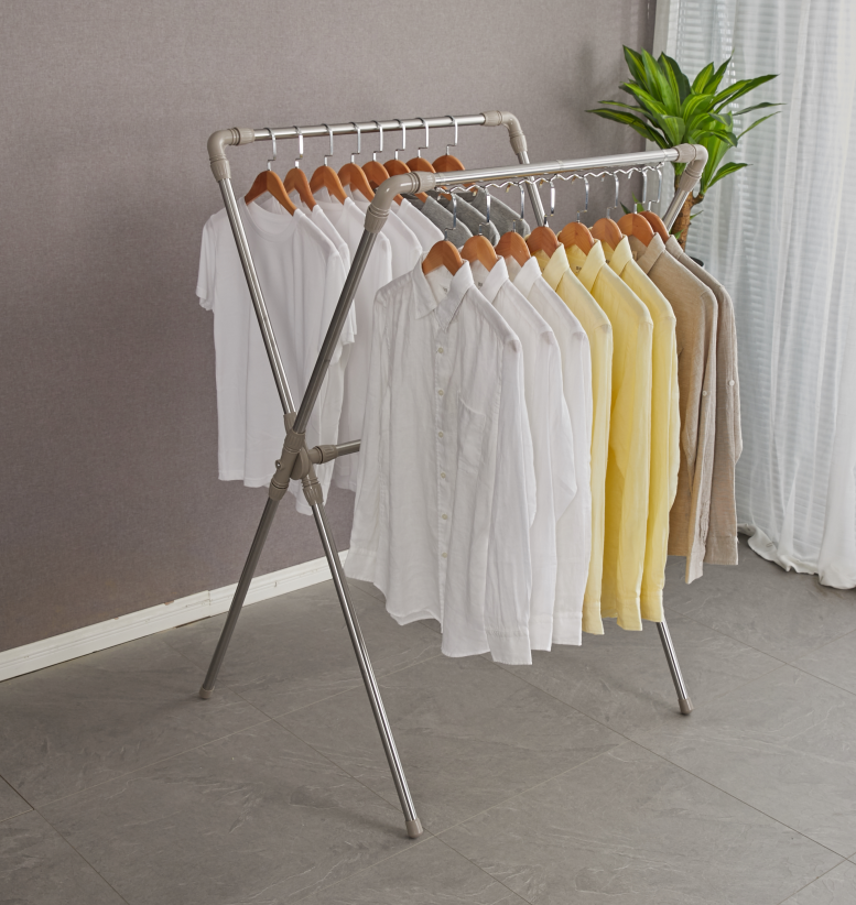 Double bar clothes-horse clothes rack
