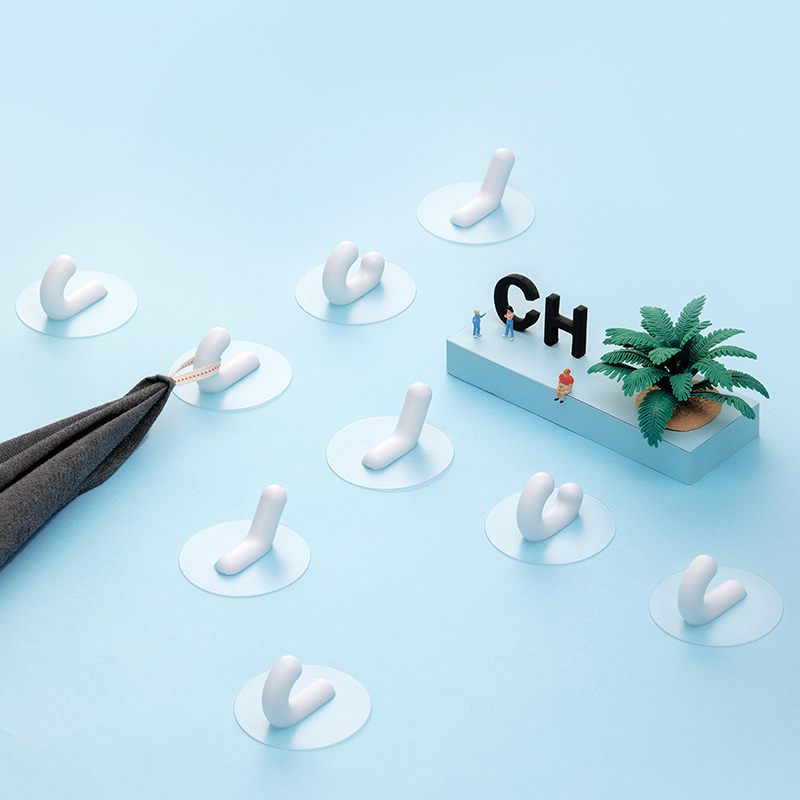 Damage-free plastic towel hook bathroom hook