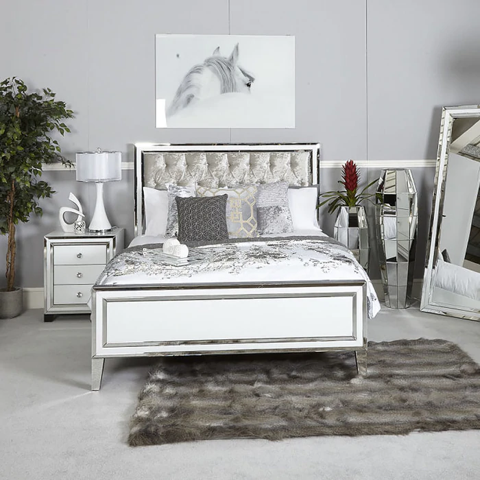 Mirrored bed frame