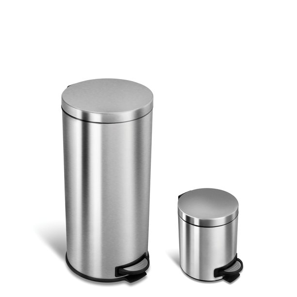 Nine Stars 30L + 5L Stainless Steel Step On Trash Cans