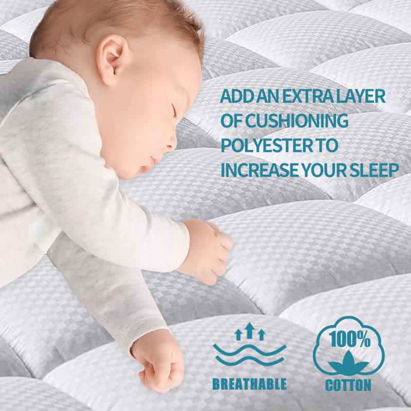 Cotton jacquard quilted waterproof mattress protector