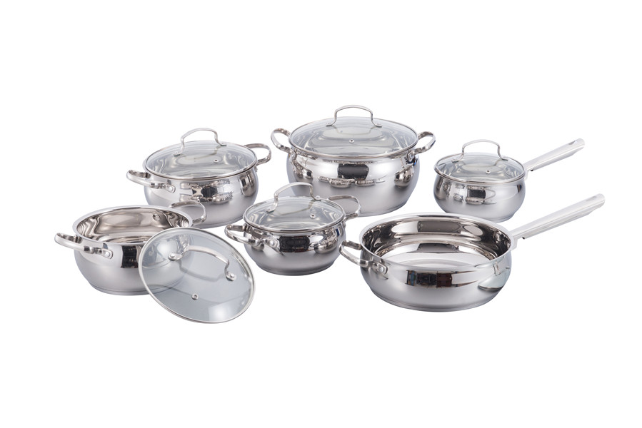 12Pcs Staineless Steel Apple Shape Cookware Set