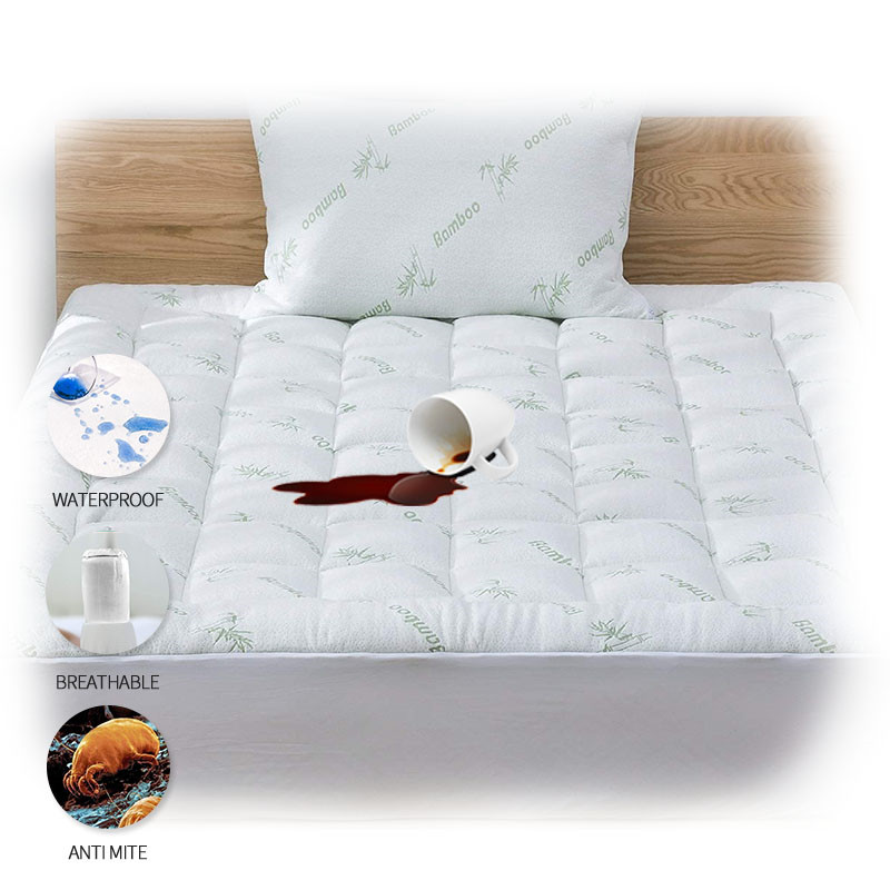 Knitted jacquard quilted waterproof mattress protector