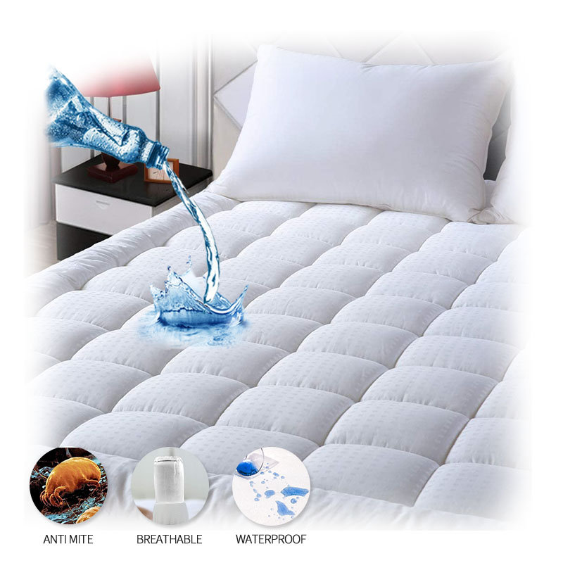 Microfiber embossed quilted waterproof mattress protector