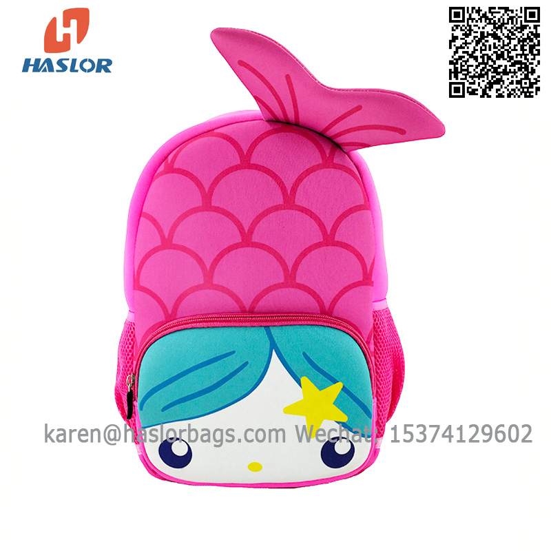 01a#Kids Cute Cartoon Custom New Design Children School bags Backpack Neoprene Backpack