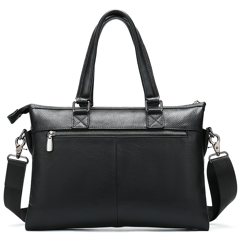 Secret compartment leader business bag genuine leather men custom logo professional large briefcase