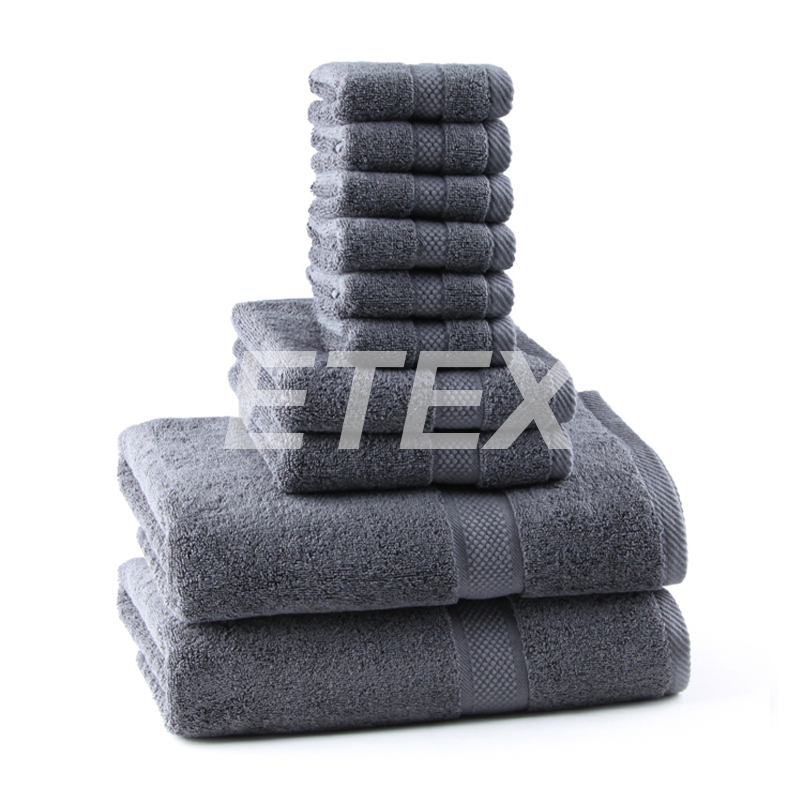 100% cotton low twist towel set 10pk