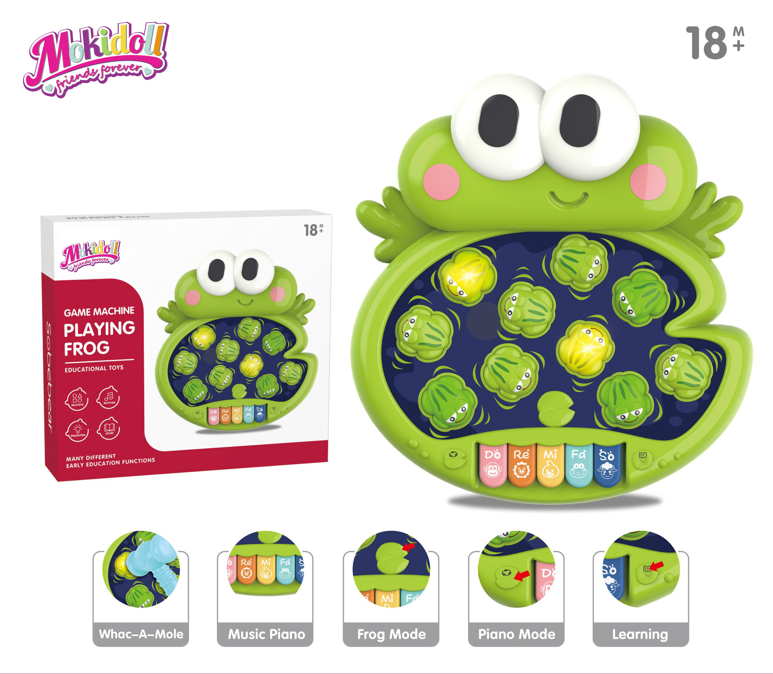 Baby hit frog game(with light and music)