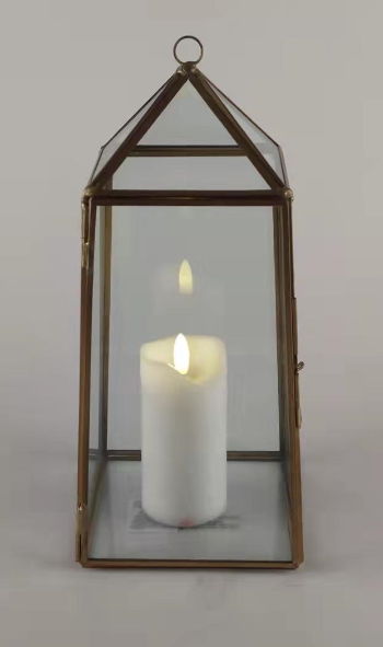 wrought iron candlestick European type simple iron art glass candlestick