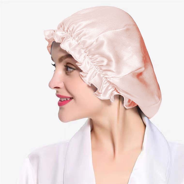 100% Mulberry Silk Hair Bonnet 2021 New Style Washable Sleep Cap Silk Hair Cover
