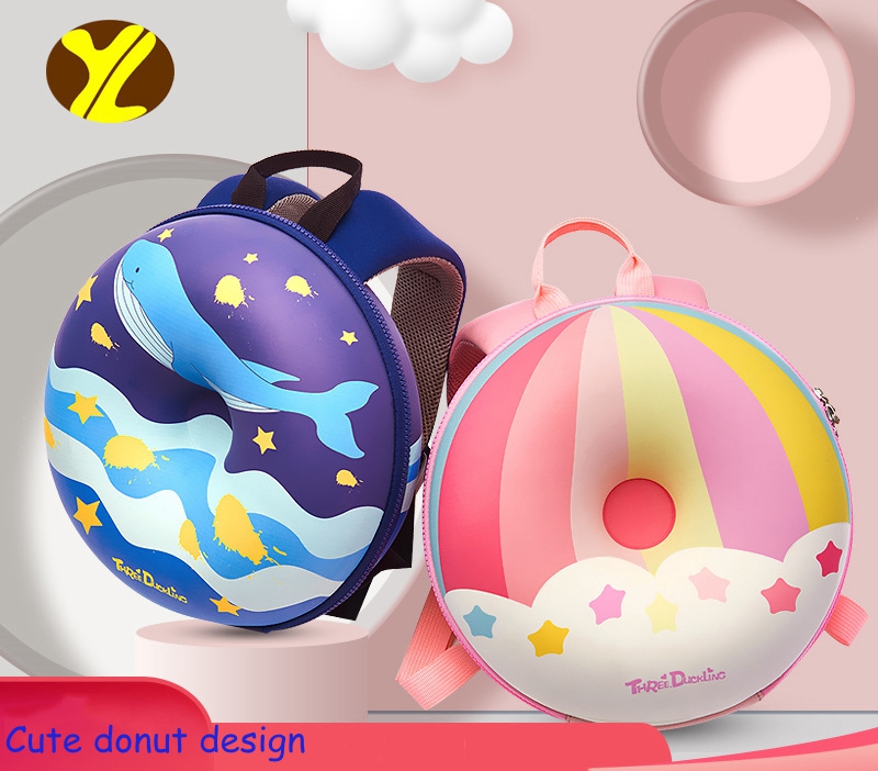 cute donut design kindergarten & children backpack & school bags