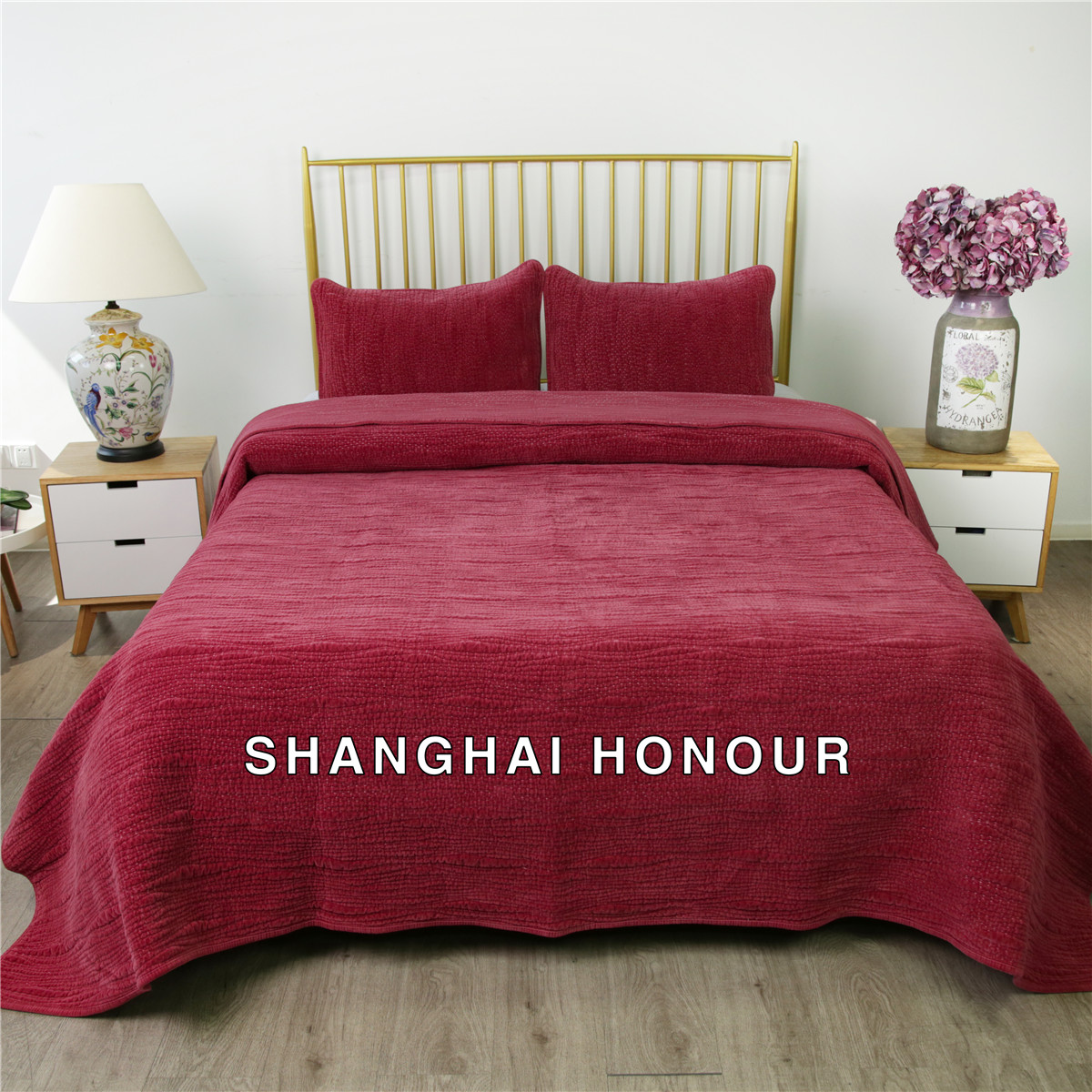100% cotton velvet quilt