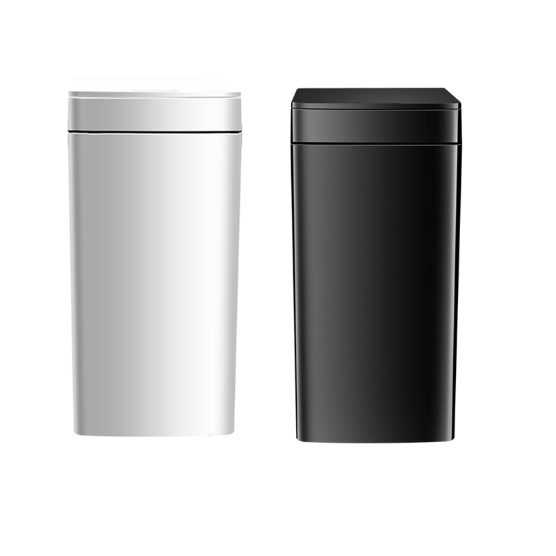White black color modern design 8L intelligent touchless sensor bin