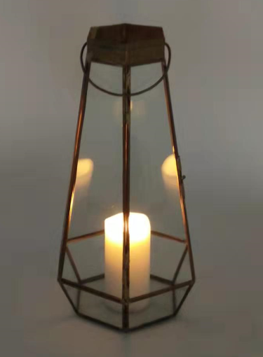 WROUGHT IRON CANDLESTICK wrought iron candlestick European type simple iron art glass candlestick