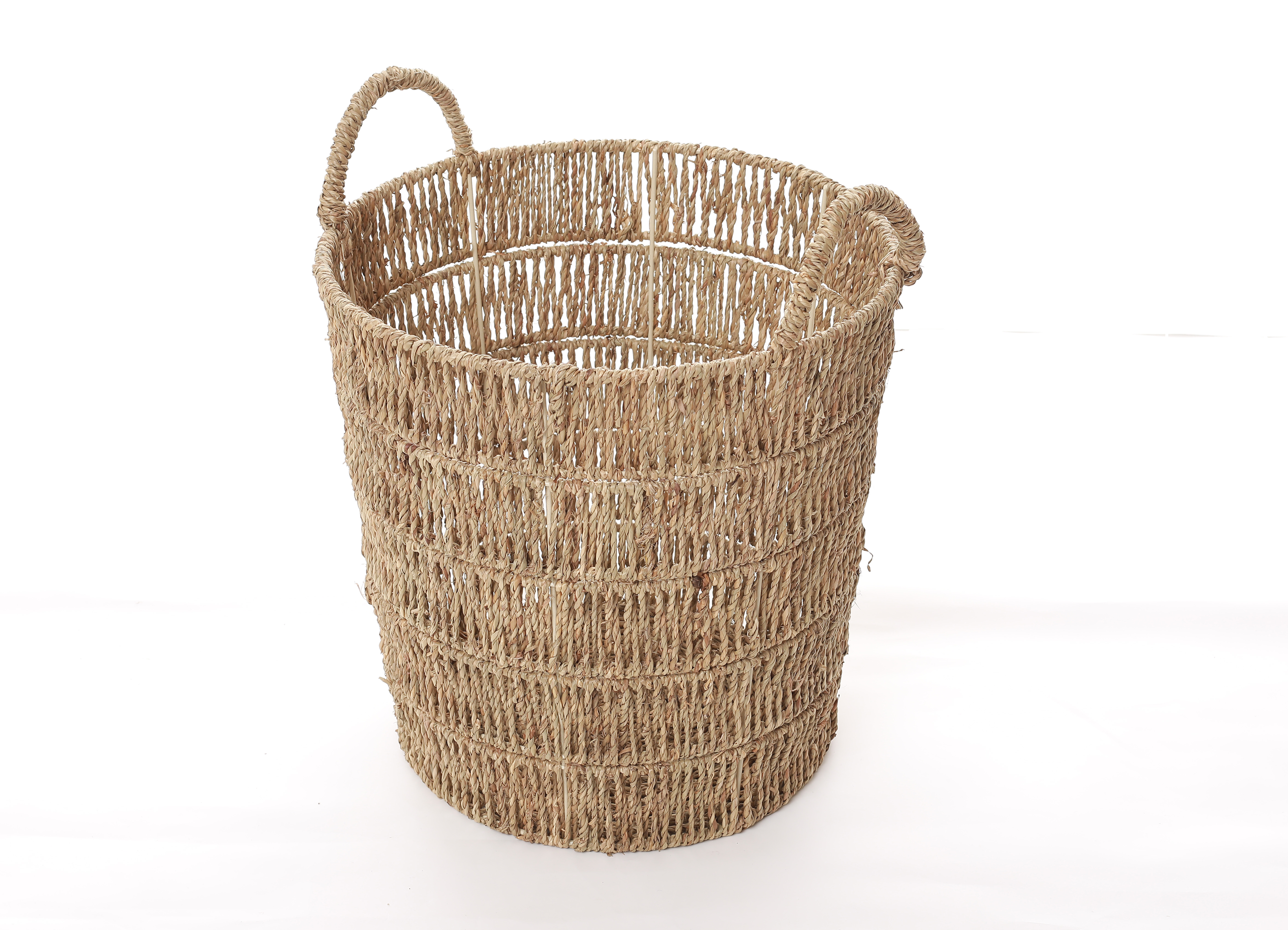 sea grass handwoven storage basket