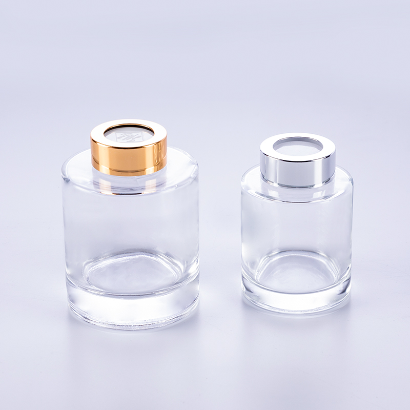 Wholesale 100ml 200ml cylinder diffuser glass bottle with wide mouth