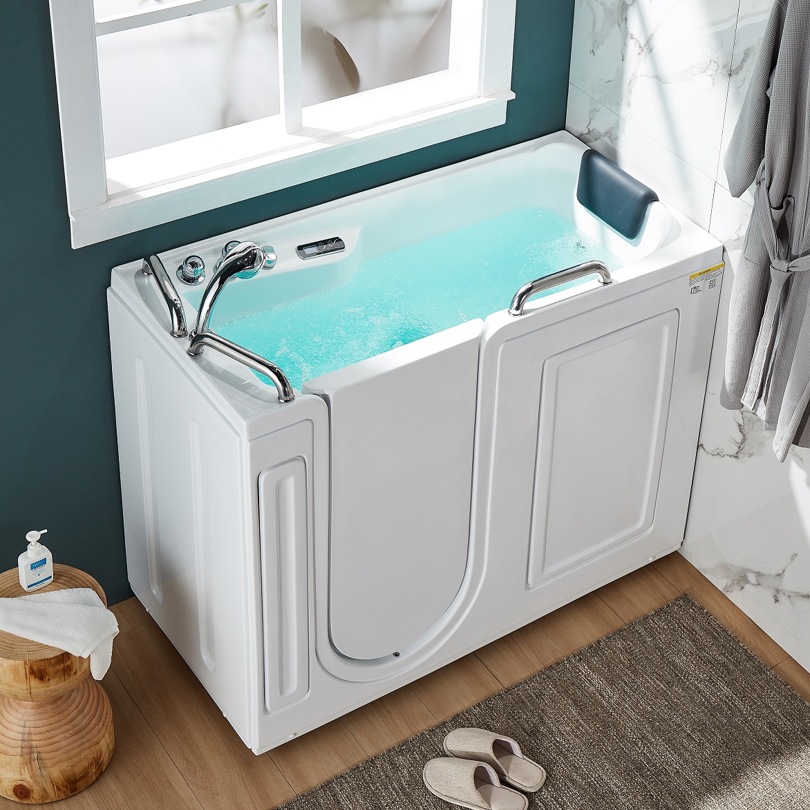 Safety deep soaking walk in tub with door with seat for Eldely Disabled and Handicapped with CE CUPC