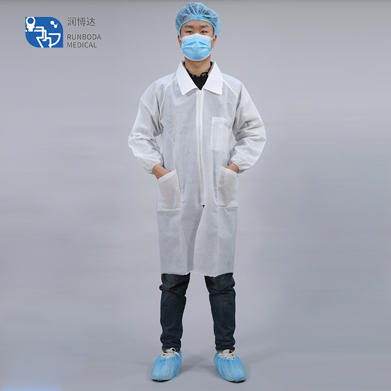 Disposable vistor gown, Lab coat, surgical gown, lab coat